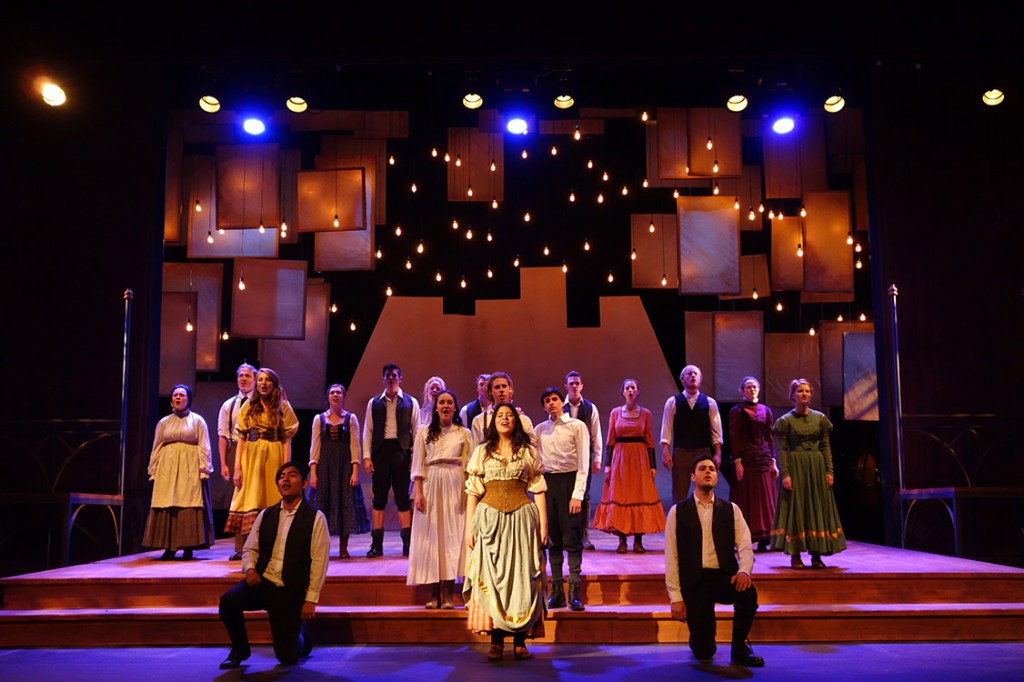 Cast of Spring Awakening onstage.