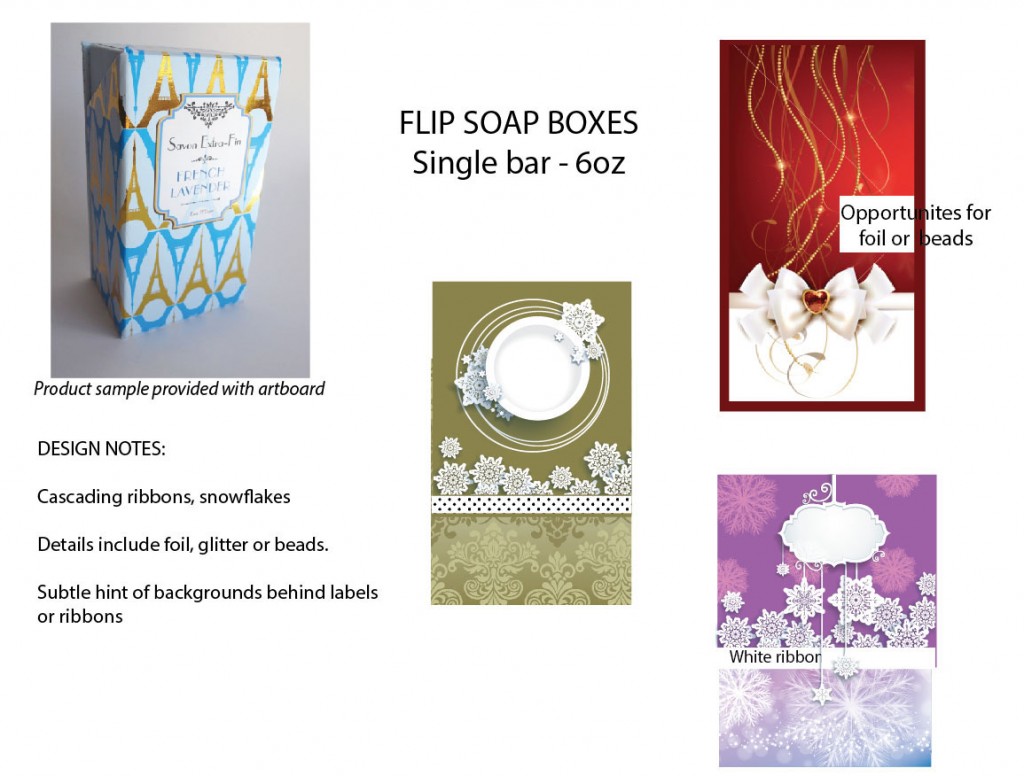 Package designs for the Christmas season being designed already!